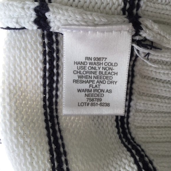 Liz Claiborne White Cotton Pullover Sweater, M - Picture 5 of 5